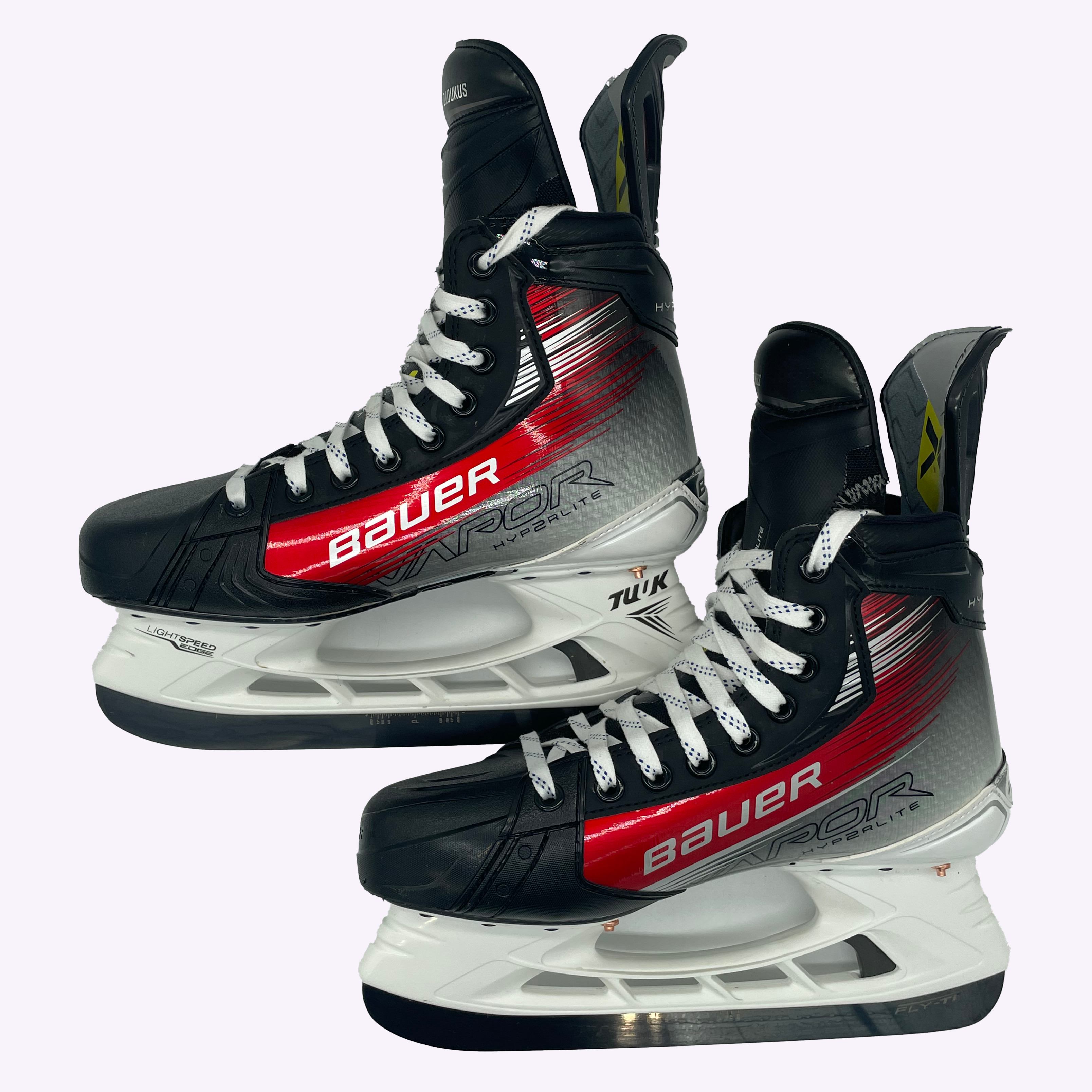 Bauer Vapor Hyperlite 2 – Patins de hockey Pro Stock – Taille 7,5D (rouge)